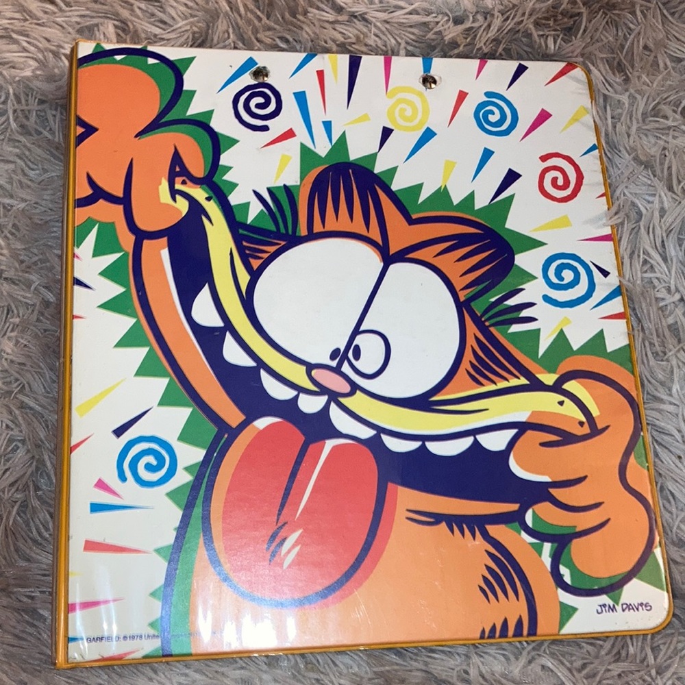 Rare 70s vintage Garfield mead three ring binder